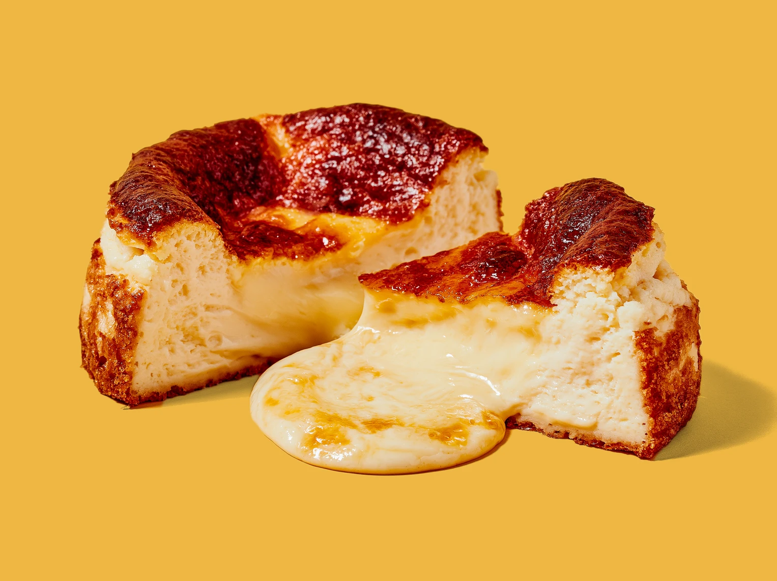 HOSO Basque cheesecake with a caramelised top and a melting creamy centre